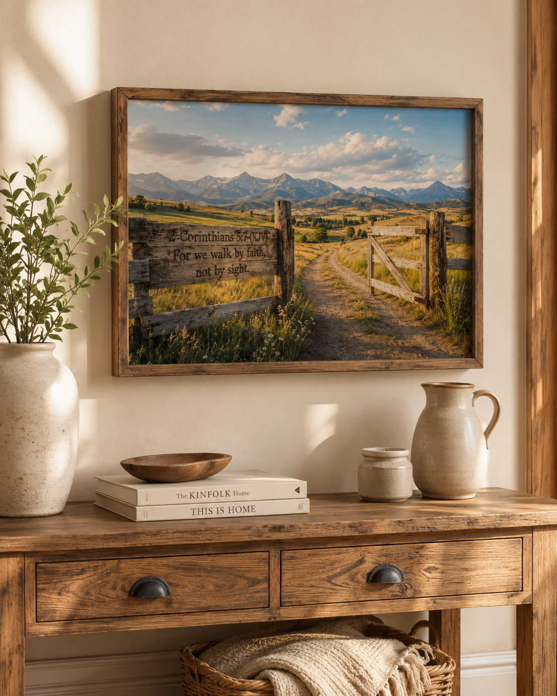 2 Corinthians 57 Faith Fence Rustic Wall Art