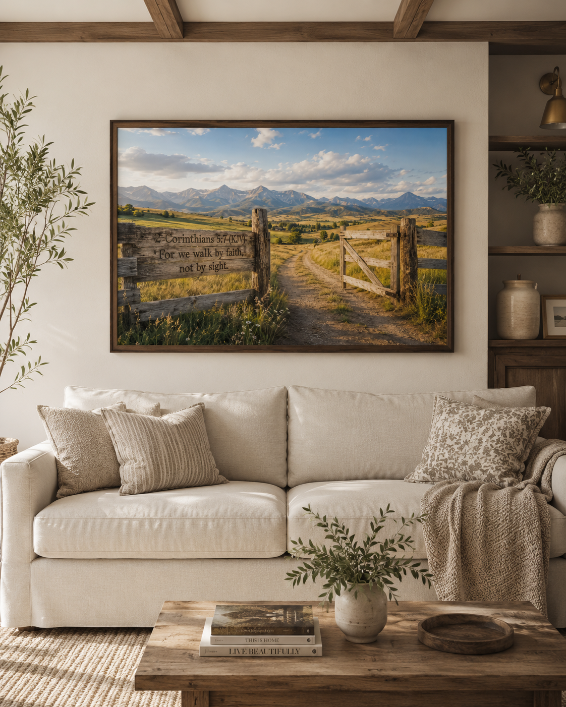 2 Corinthians 57 Faith Fence Rustic Wall Art - Image 3