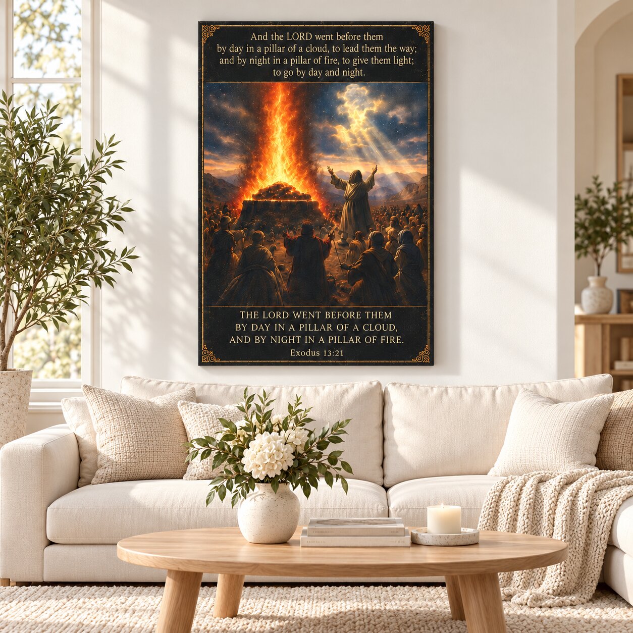 Elijah at Mount Carmel Canvas Wall Art | 1 Kings Biblical Prophet Decor | Faith Gift - Image 3