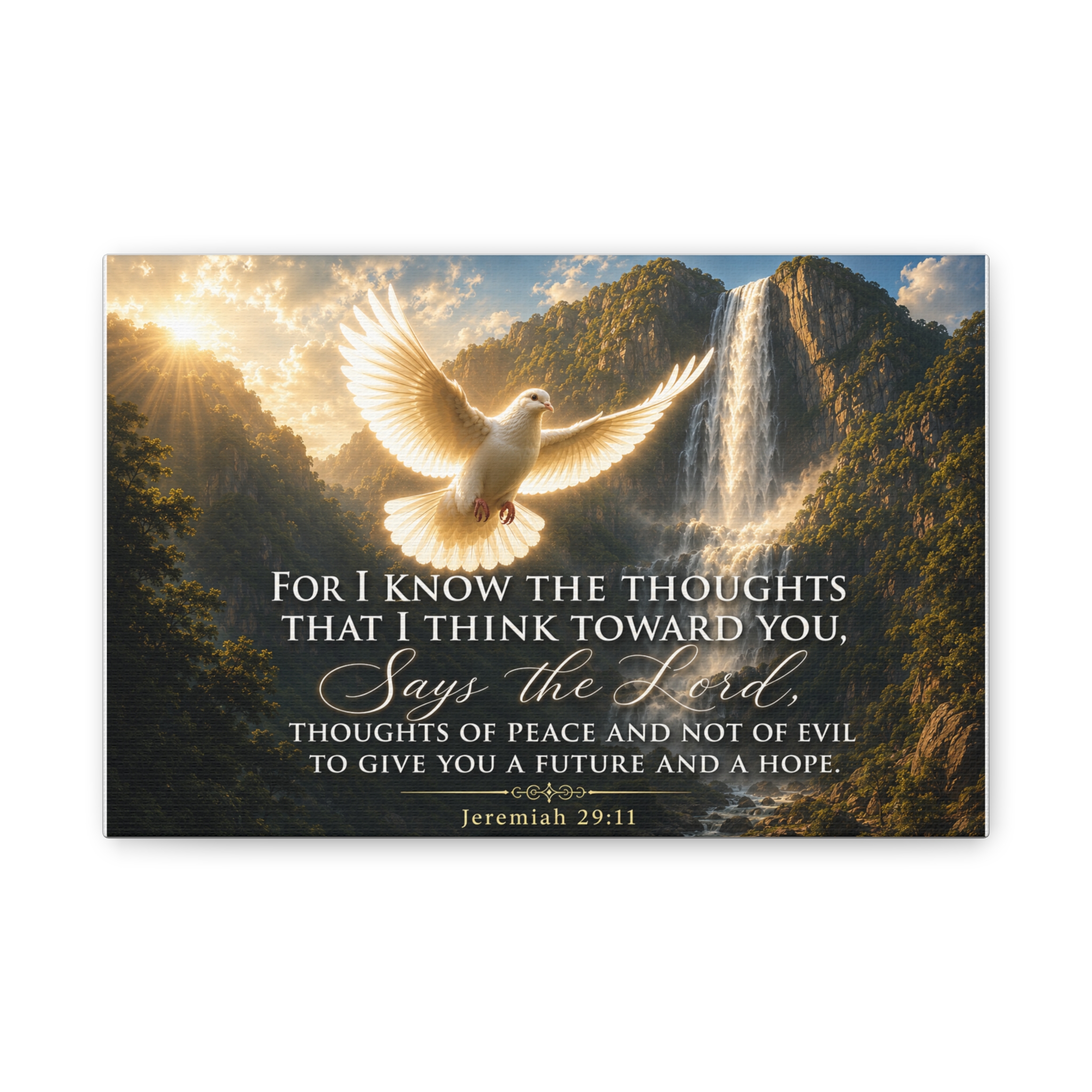 Jeremiah 29:11 For I Know the Plans Canvas Wall Art | Hope & Future Scripture Decor | Faith Gift - Image 4