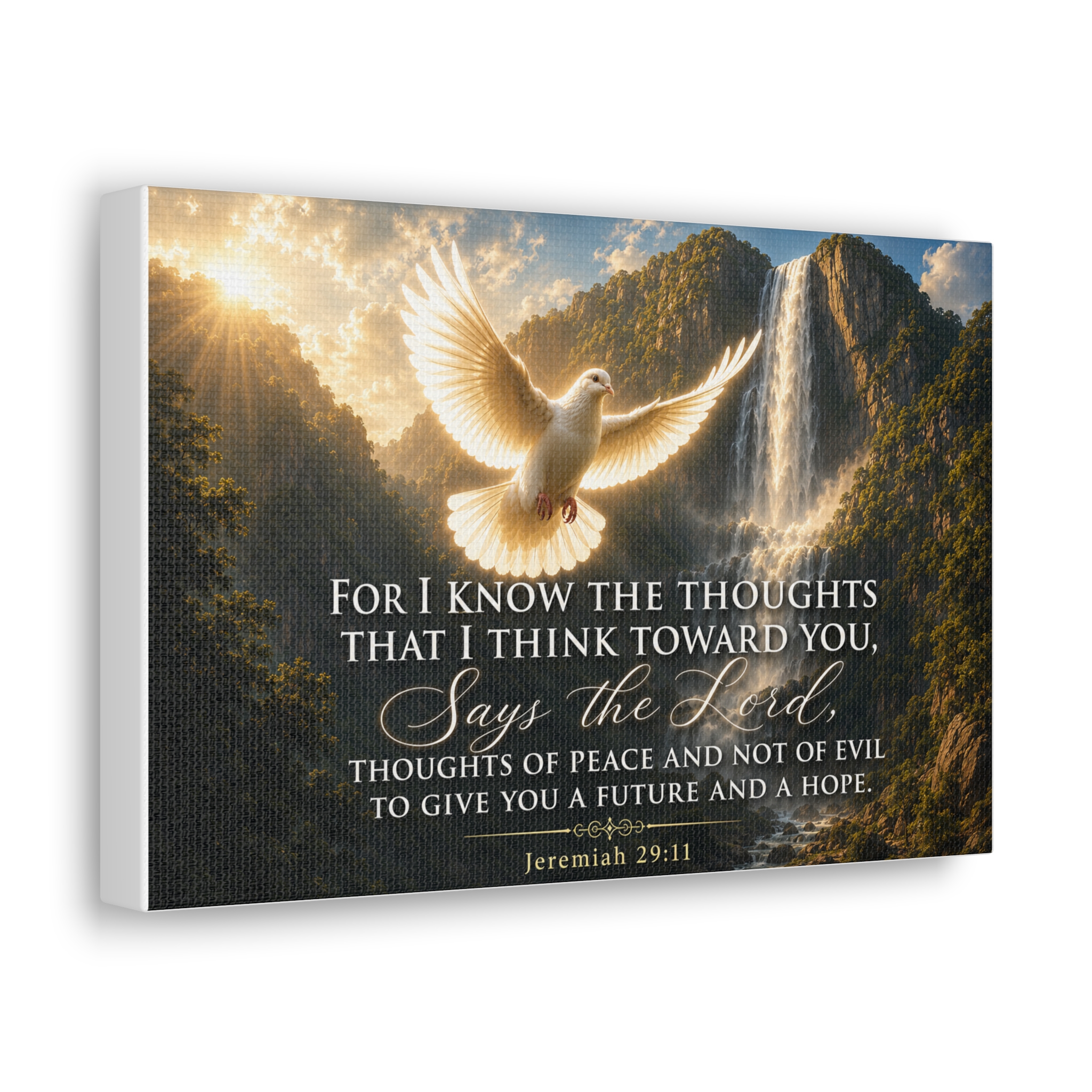 Jeremiah 29:11 For I Know the Plans Canvas Wall Art | Hope & Future Scripture Decor | Faith Gift - Image 5