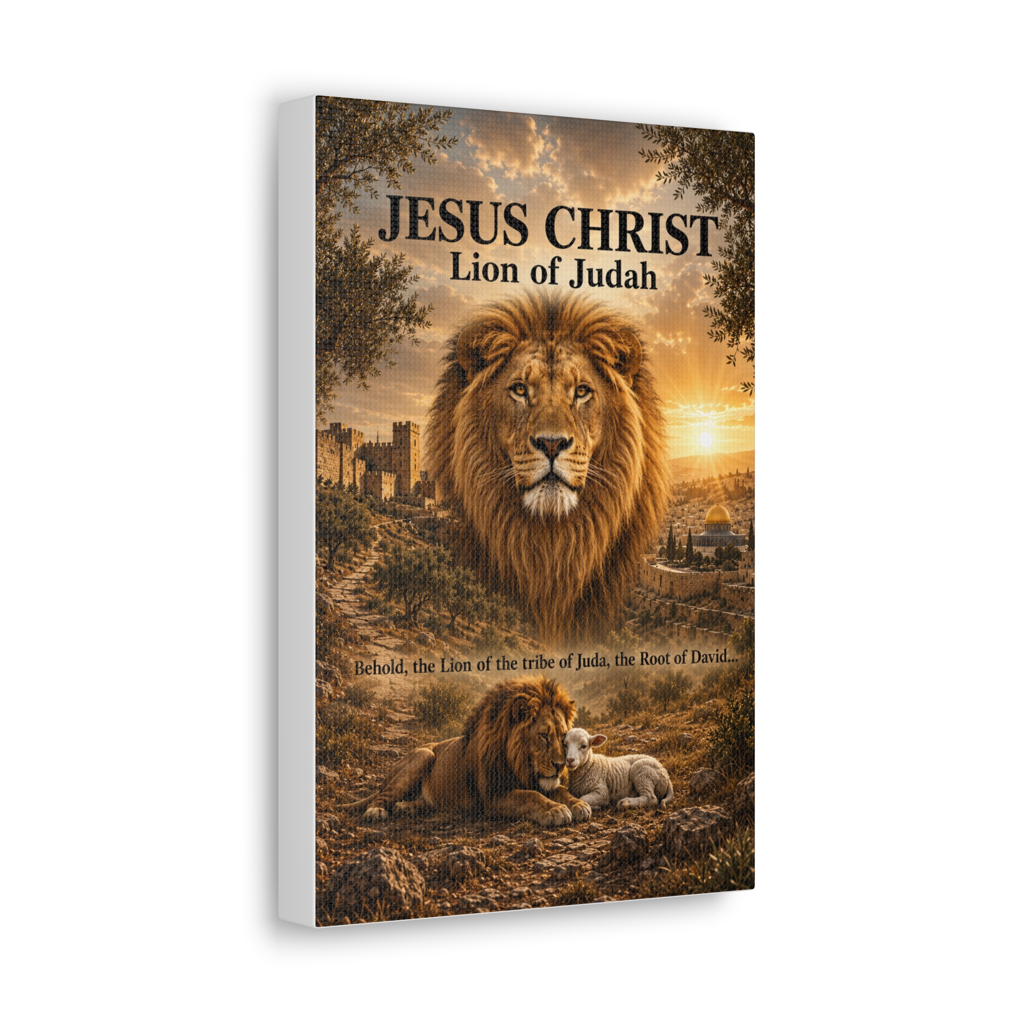 Jesus Christ Lion of Judah Canvas Wall Art | Revelation Christian Wall Decor | Faith Gift - Image 5