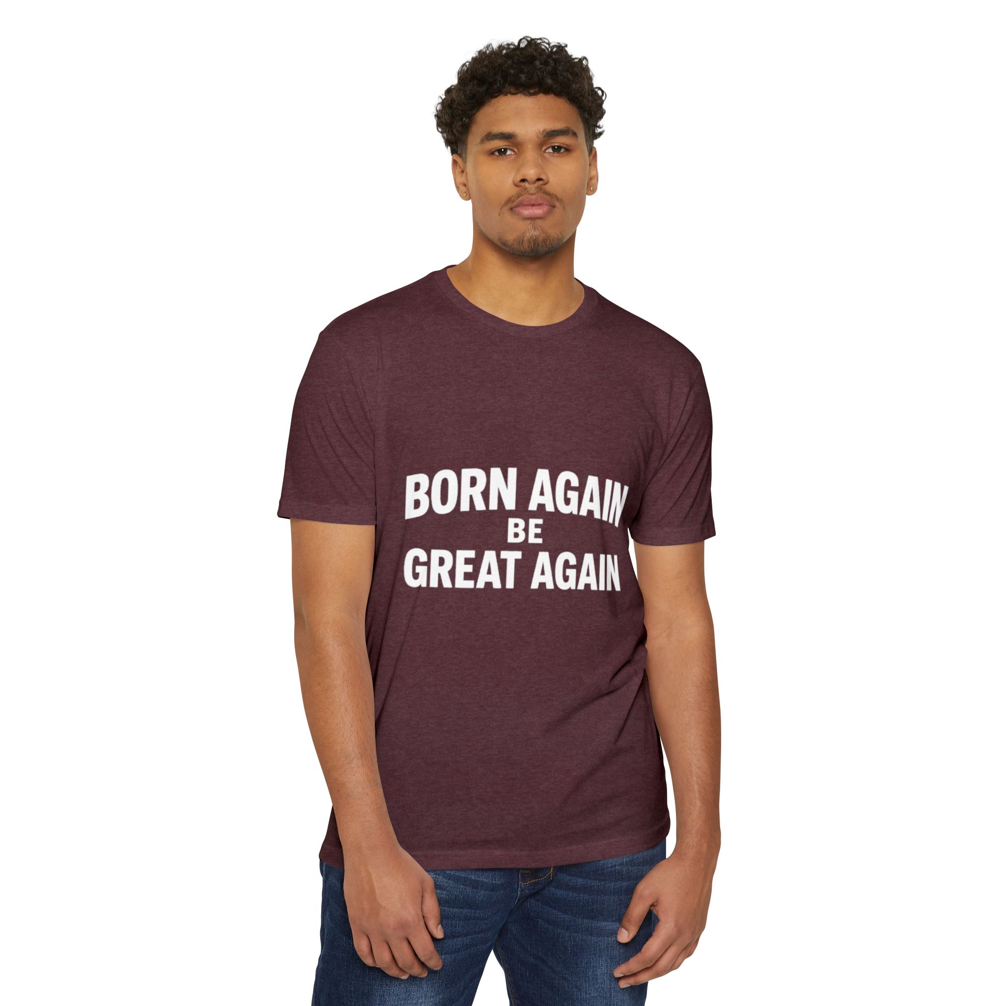 Born Again Be Great Again T-Shirt | Christian Statement Apparel Cap | Faith Gift - Image 39