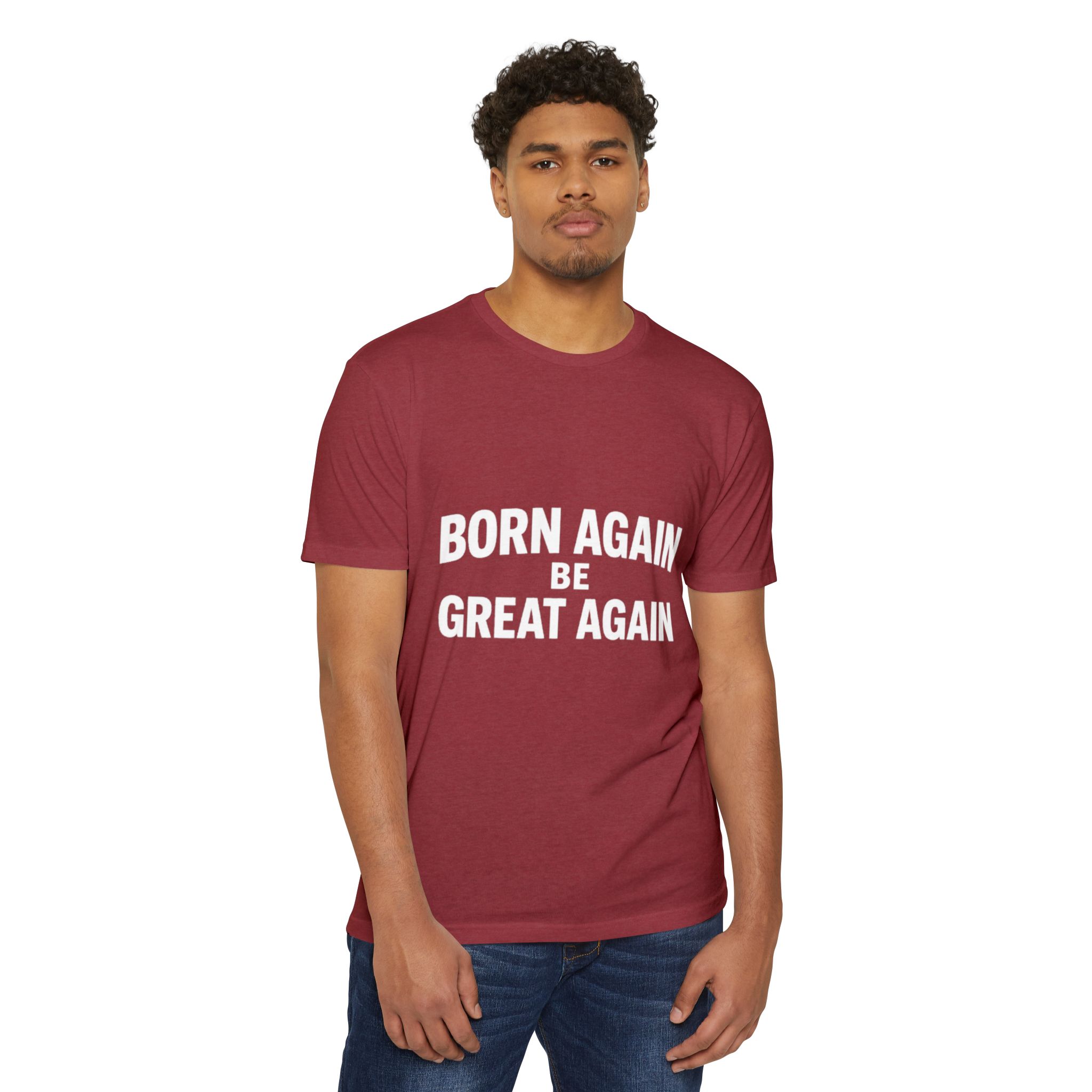 Born Again Be Great Again T-Shirt | Christian Statement Apparel Cap | Faith Gift - Image 35