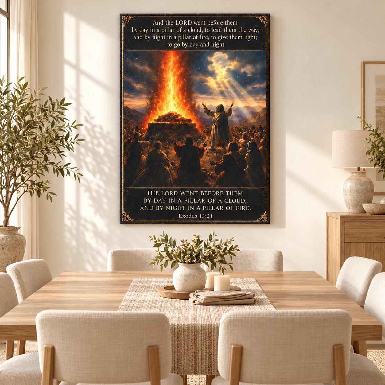 Elijah at Mount Carmel Canvas Wall Art | 1 Kings Biblical Prophet Decor | Faith Gift - Image 6