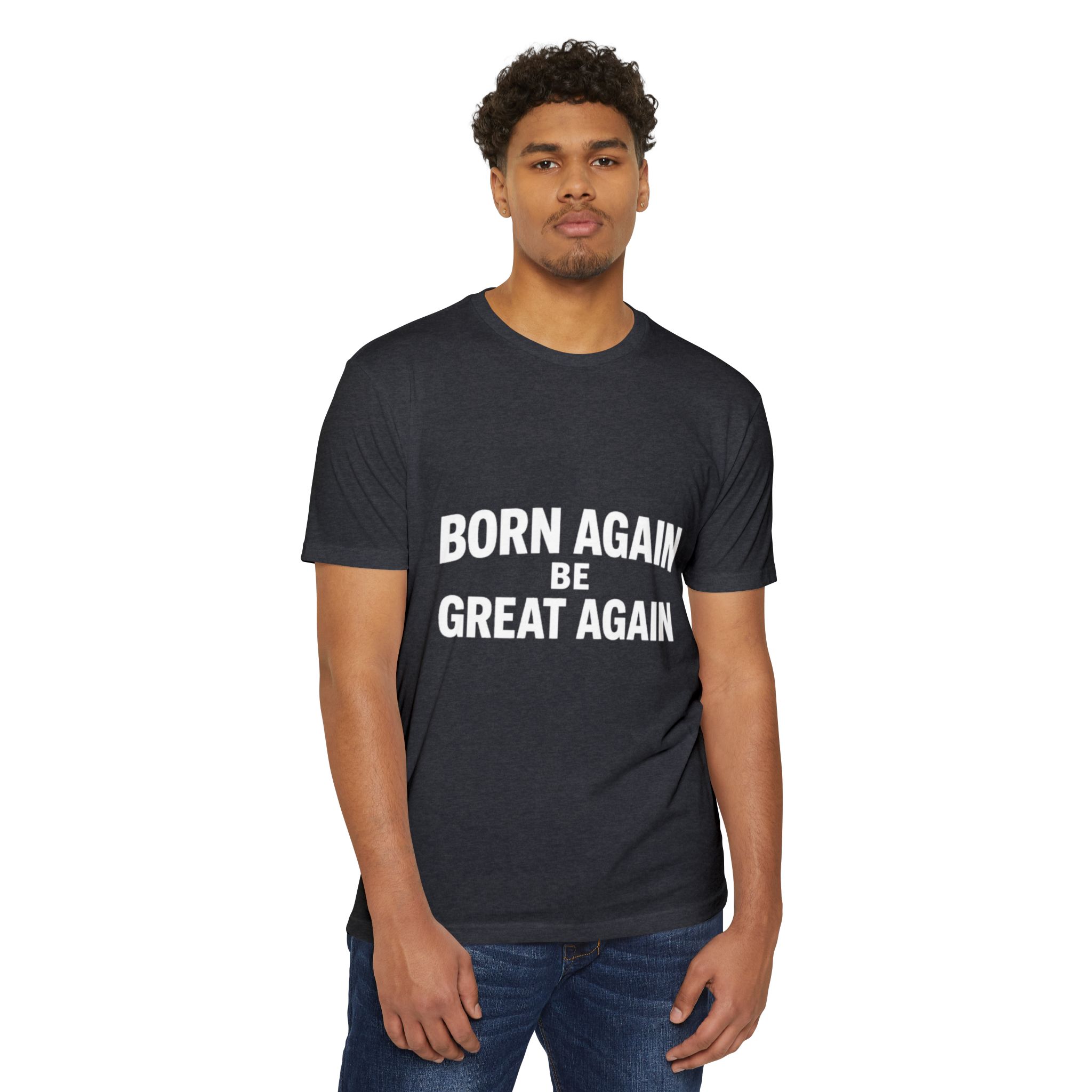 Born Again Be Great Again T-Shirt | Christian Statement Apparel Cap | Faith Gift - Image 27
