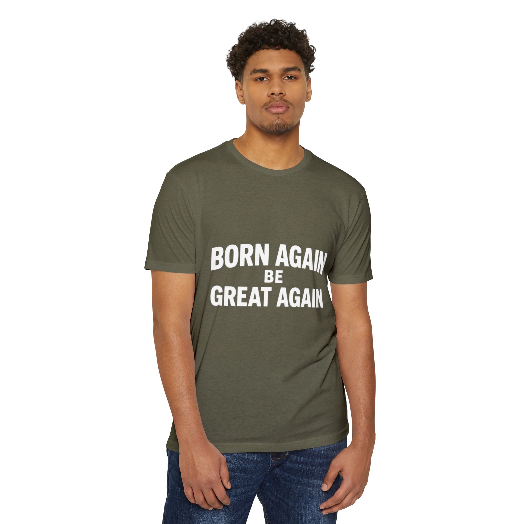 Born Again Be Great Again T-Shirt | Christian Statement Apparel Cap | Faith Gift - Image 11