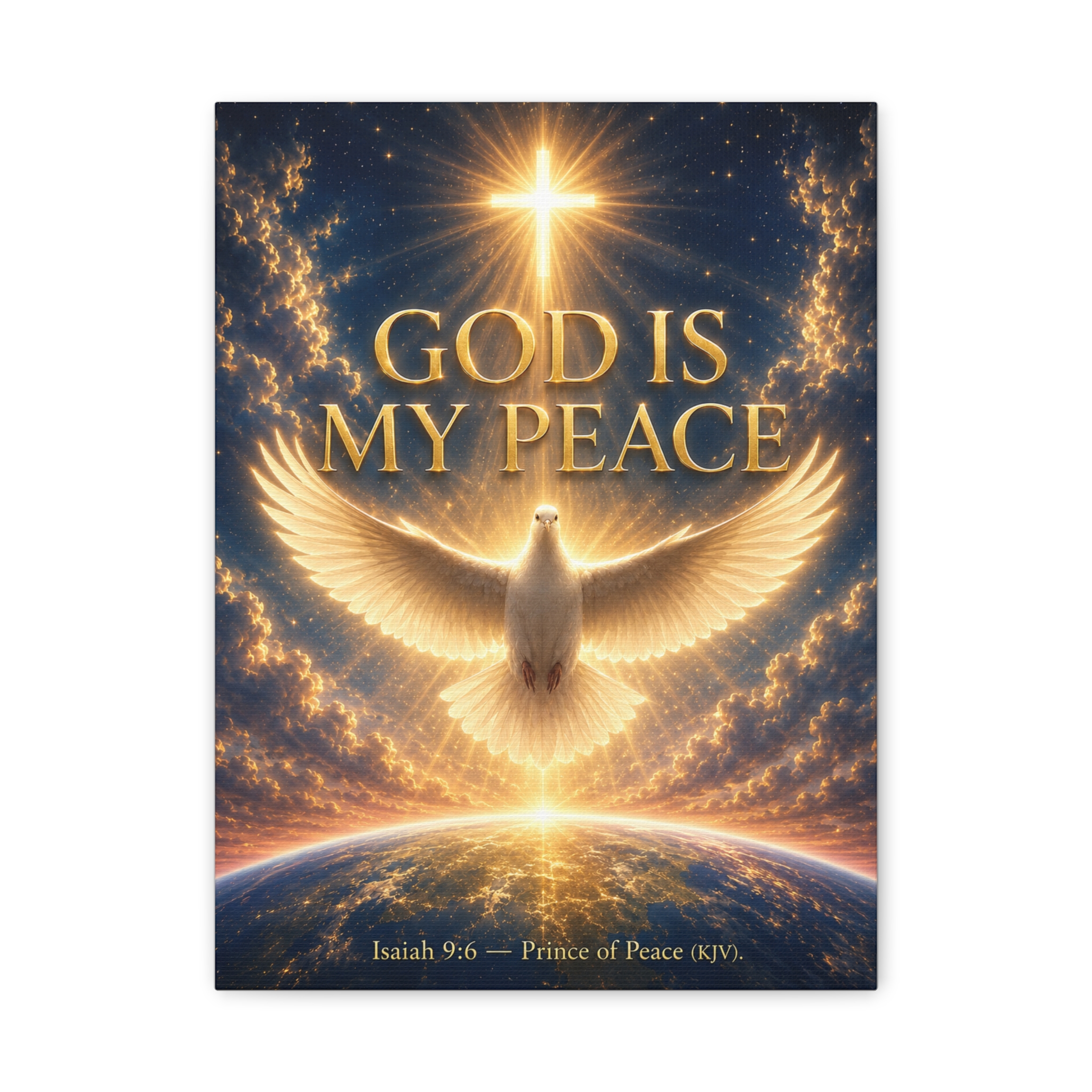 My Peace I Give You Canvas Wall Art | Calming Jesus Christian Decor | Faith Gift - Image 2