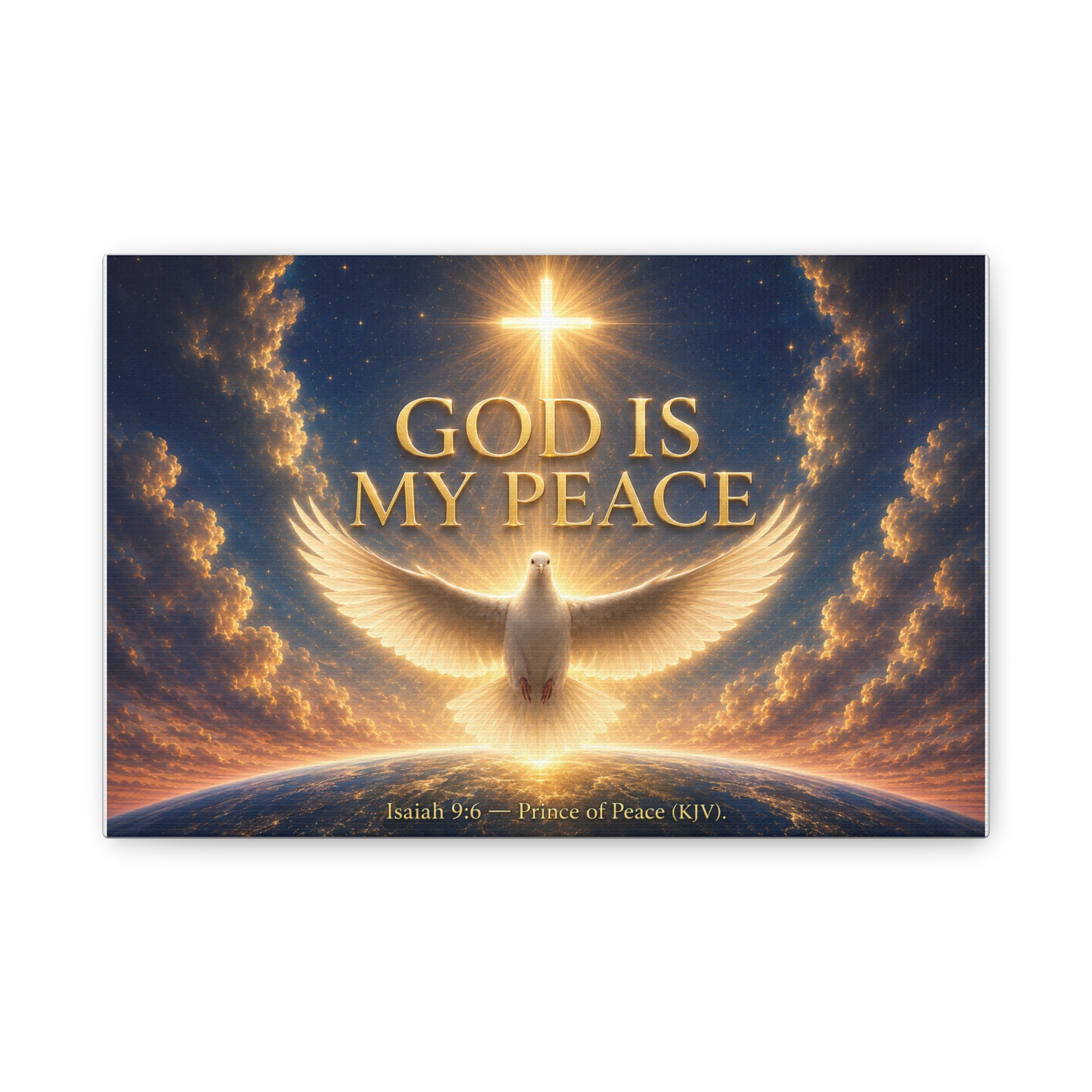 My Peace I Give You Canvas Wall Art | Calming Jesus Christian Decor | Faith Gift - Image 4