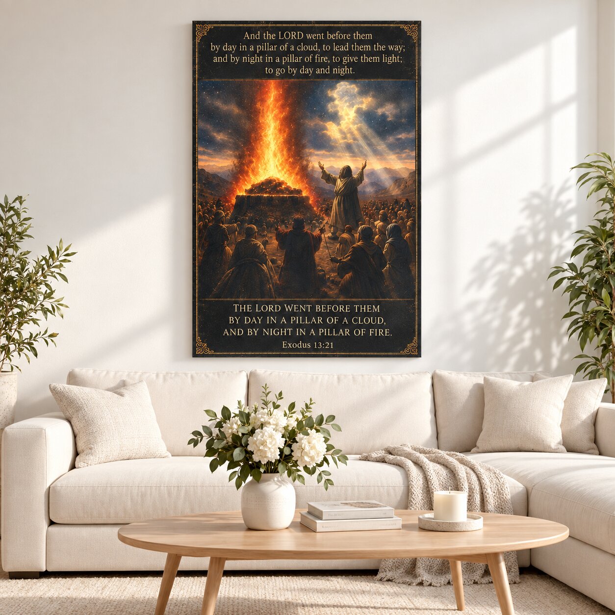 Elijah at Mount Carmel Canvas Wall Art | 1 Kings Biblical Prophet Decor | Faith Gift - Image 2