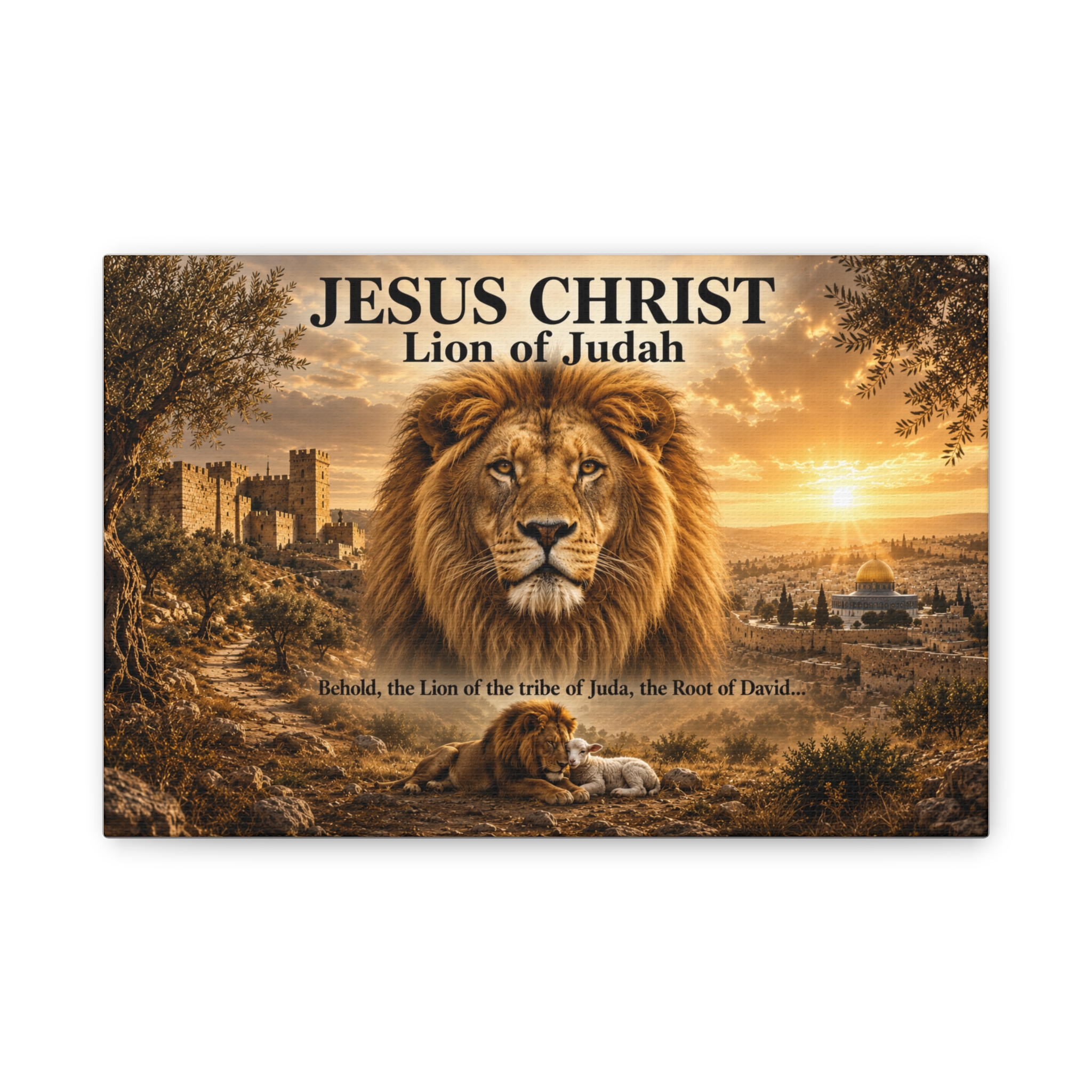 Jesus Christ Lion of Judah Canvas Wall Art | Revelation Christian Wall Decor | Faith Gift - Image 4