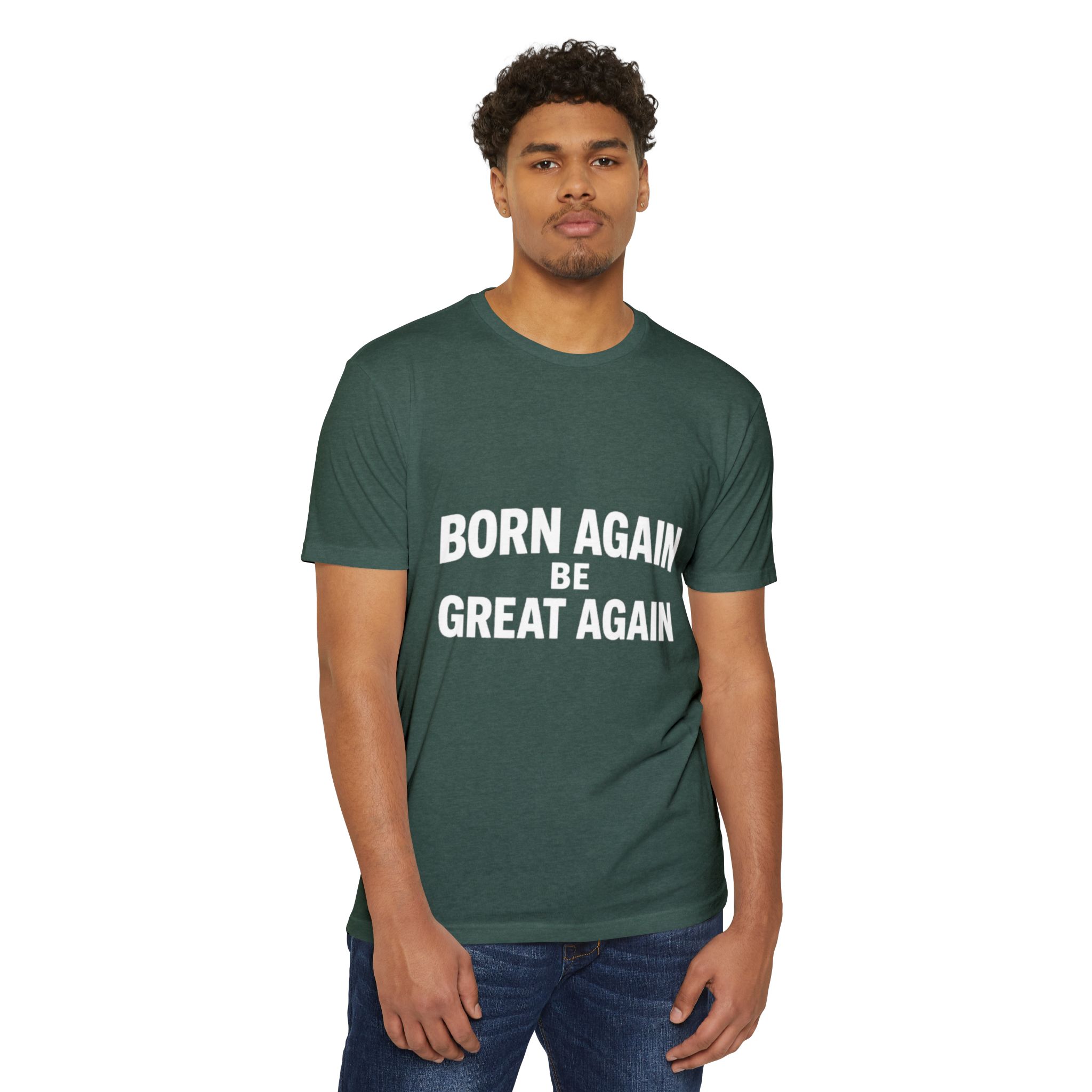 Born Again Be Great Again T-Shirt | Christian Statement Apparel Cap | Faith Gift - Image 19