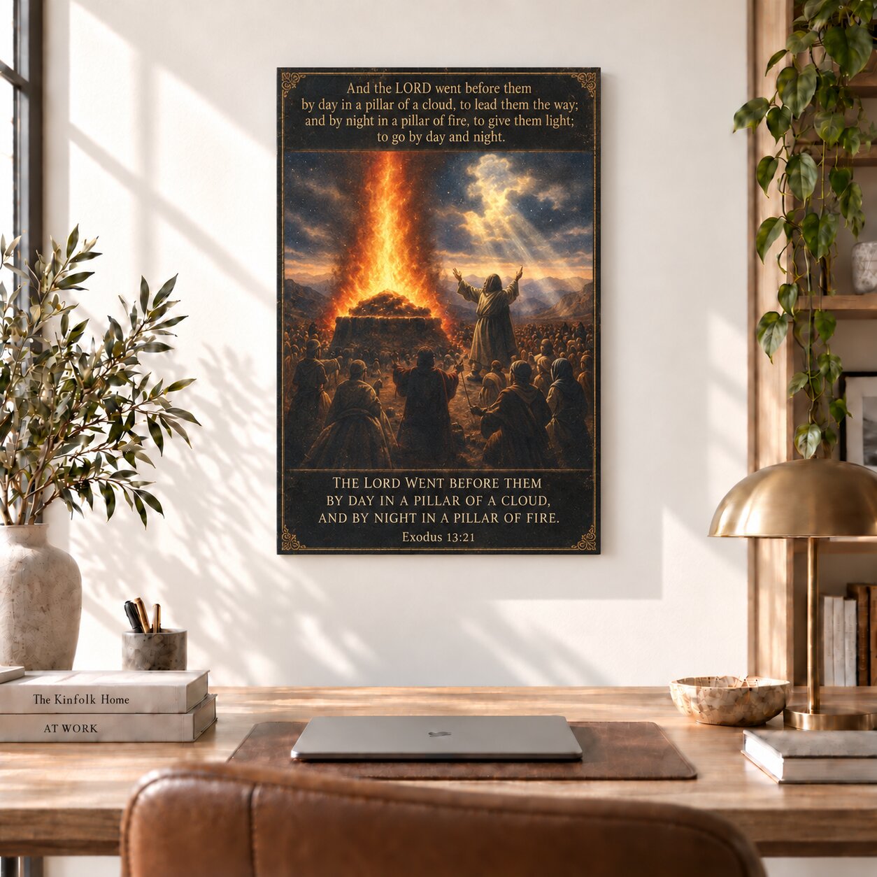 Elijah at Mount Carmel Canvas Wall Art | 1 Kings Biblical Prophet Decor | Faith Gift