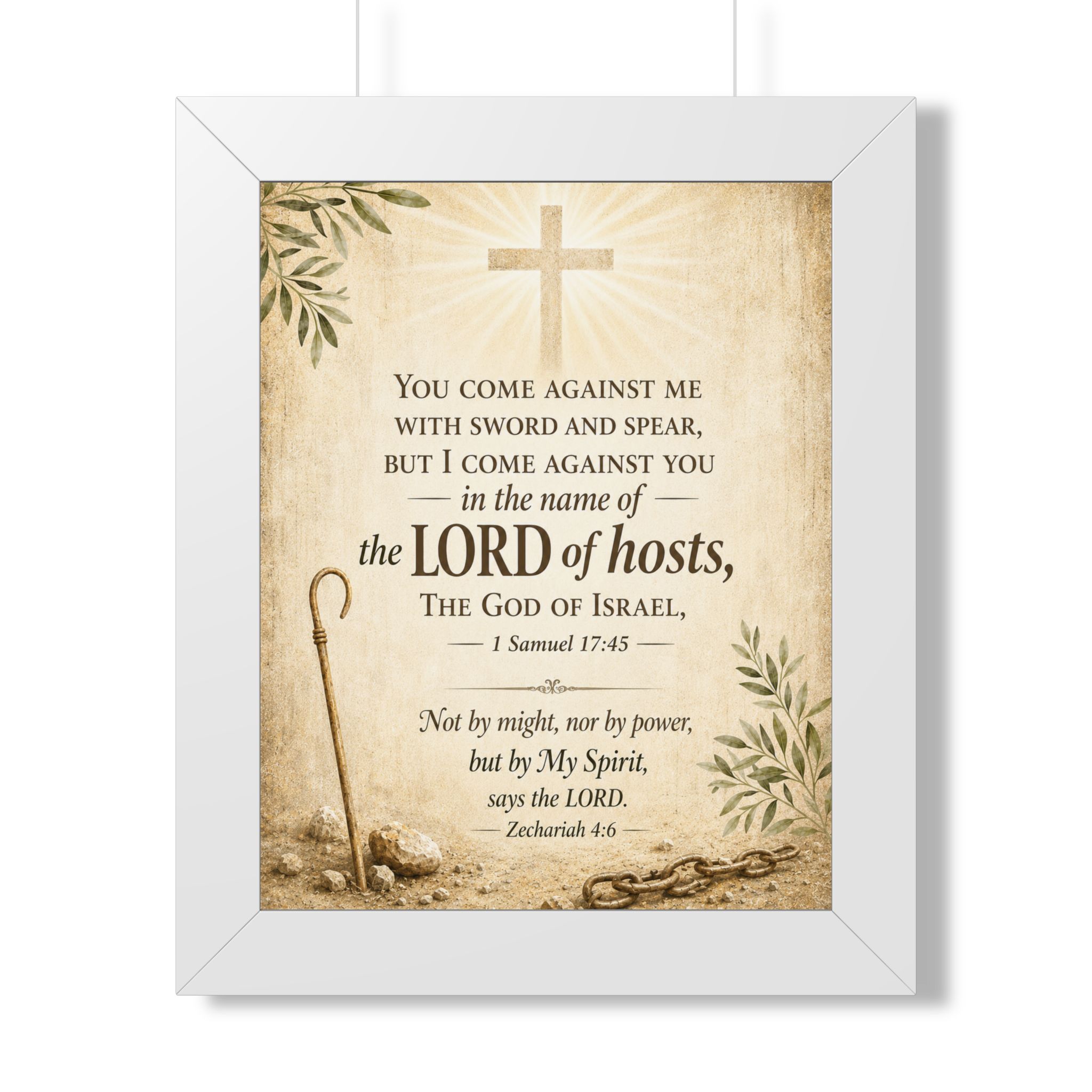 Lord of Hosts Scripture Portrait Wall Art | Powerful Christian Bible Verse Decor | Faith Gift - Image 3