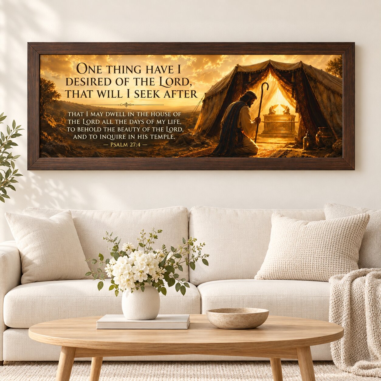 Dwell in the House of the Lord Landscape Wall Art | Worship & God’s Presence Decor | Faith Gift - Image 2