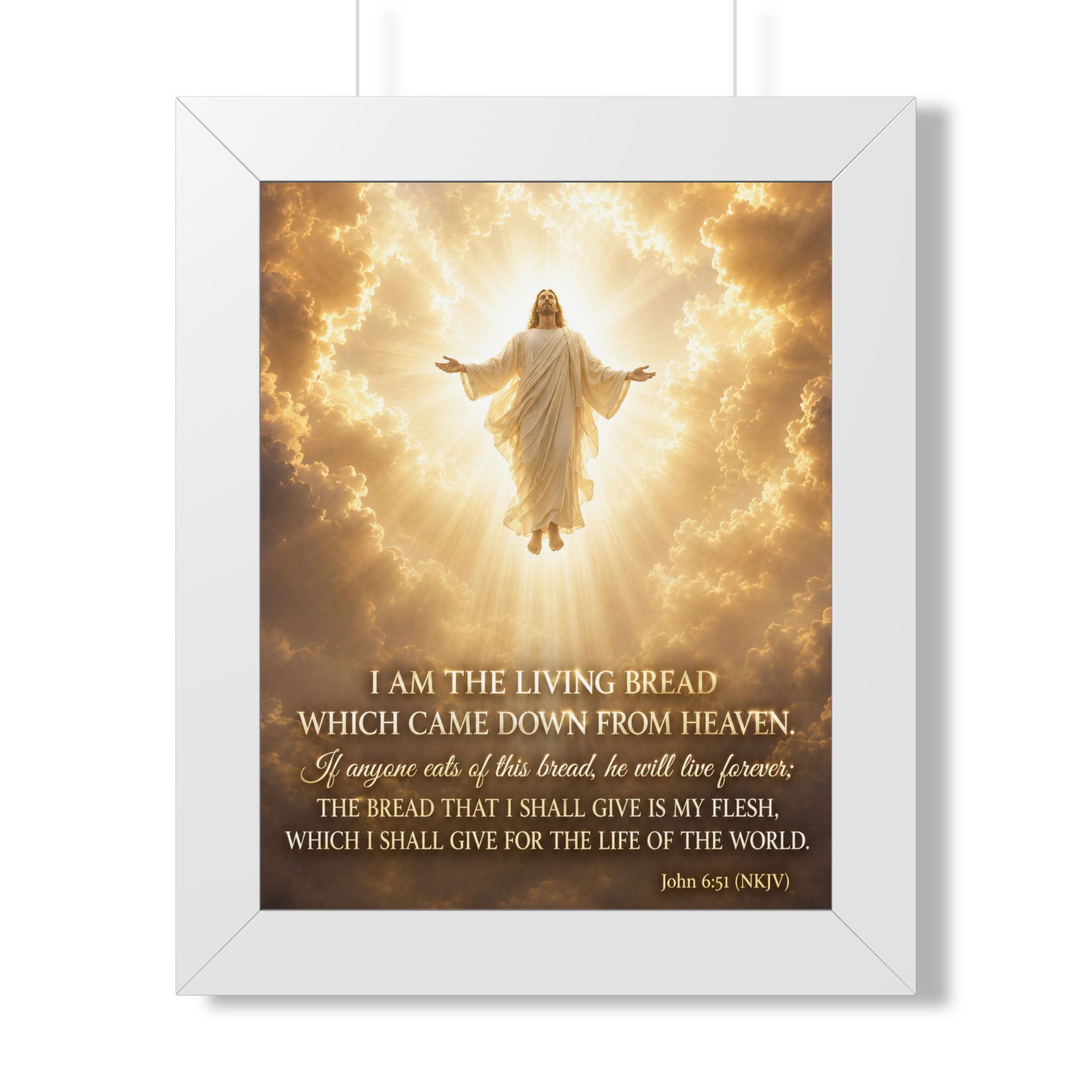 Jesus the Living Bread Portrait Wall Art | Christian Provision & Fellowship Decor | Faith Gift - Image 3