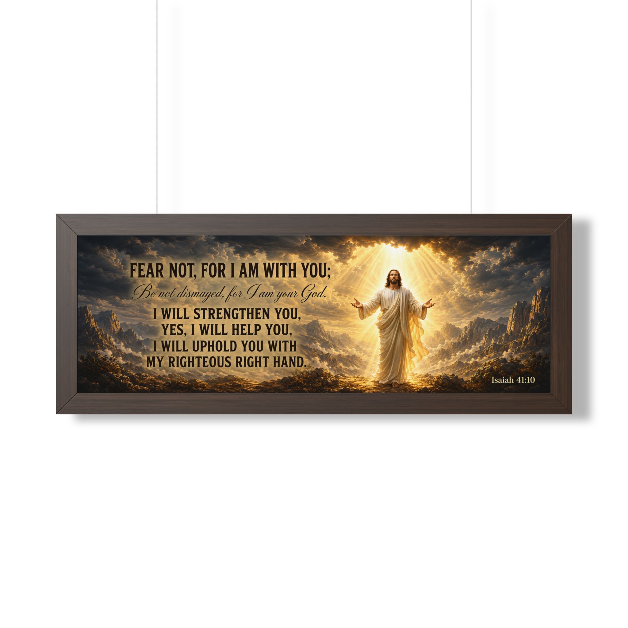 Fear Not Isaiah 41:10 Jesus Landscape Wall Art | Christian Courage & Comfort Decor | Faith Gift - Image 2