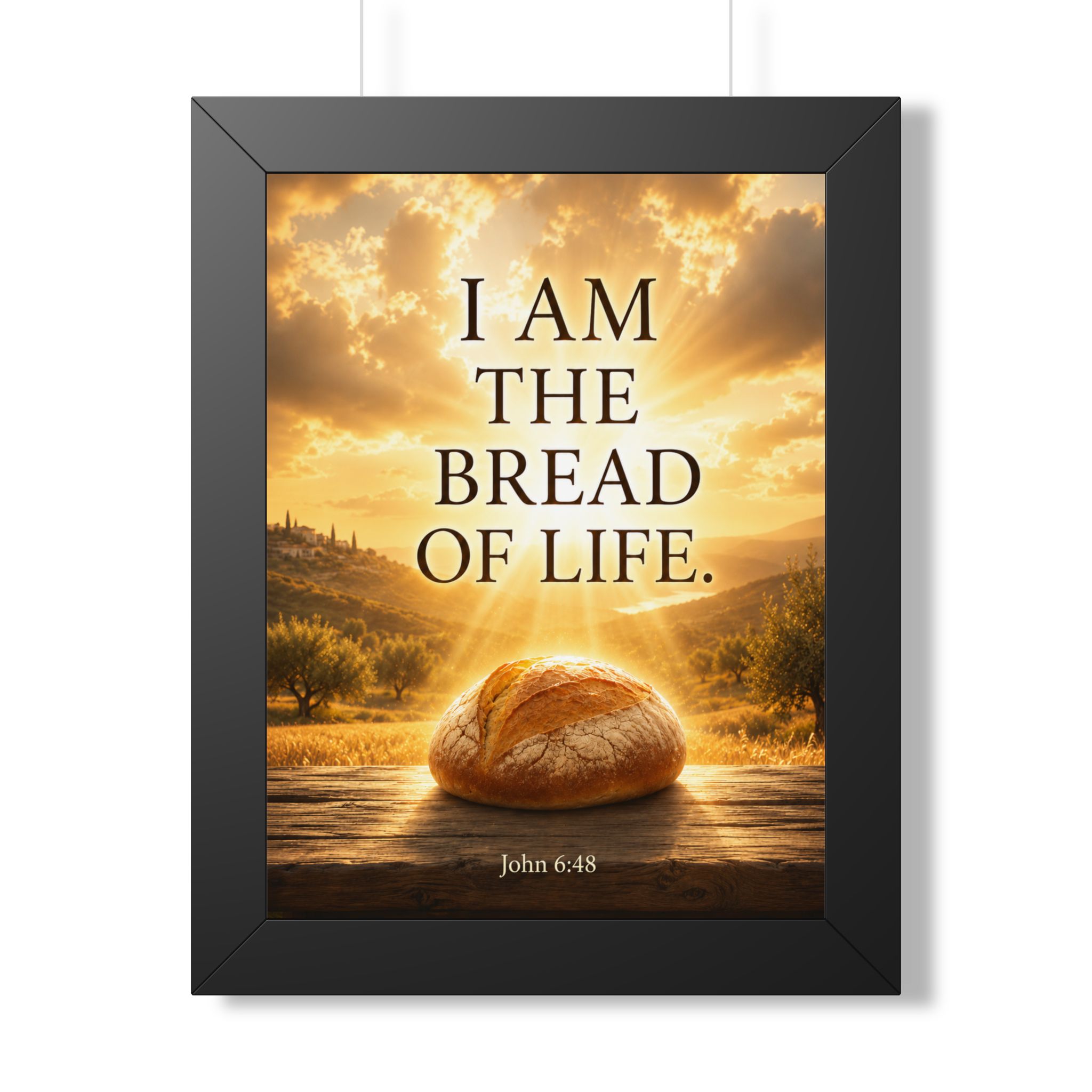 I Am the Bread of Life John 6:48 Portrait Wall Art | Jesus Christian Kitchen Decor | Faith Gift - Image 4