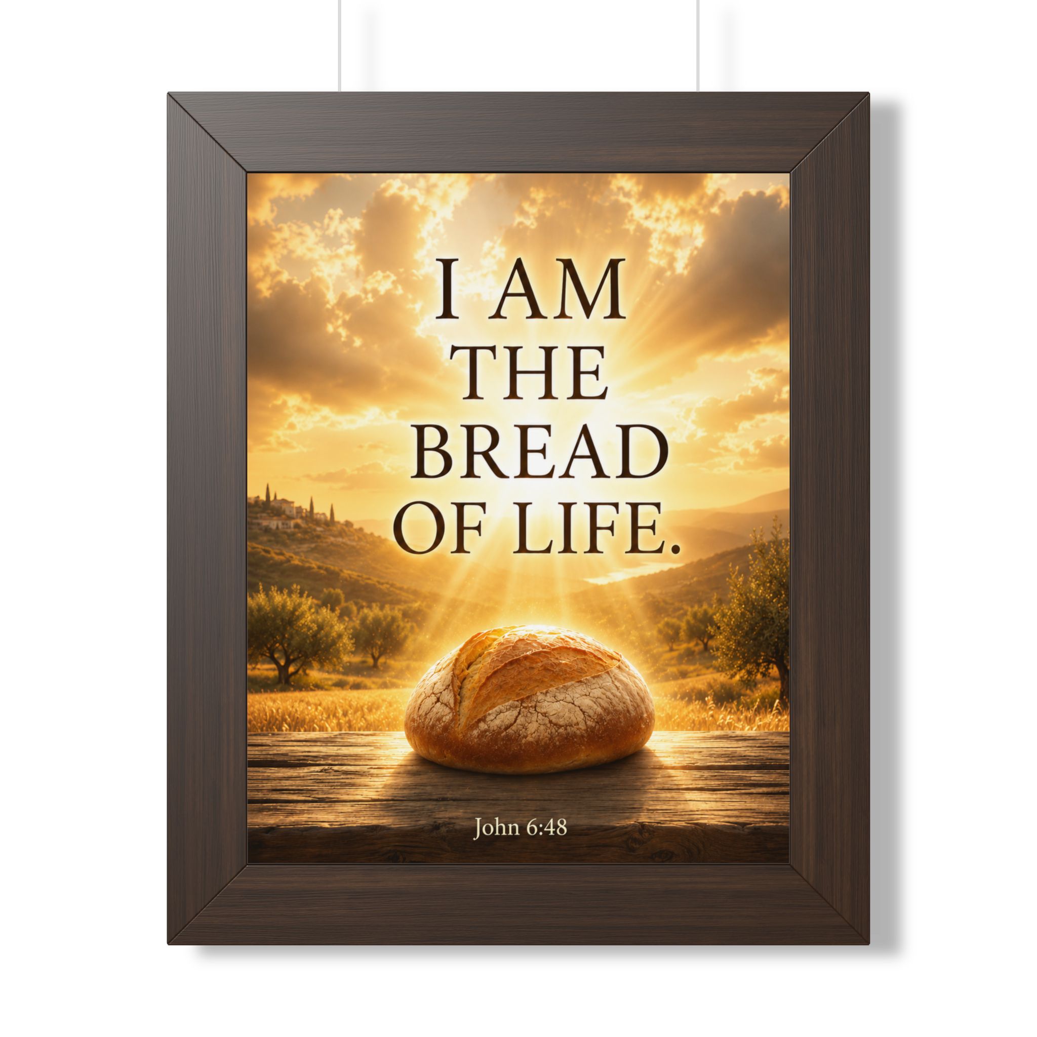 I Am the Bread of Life John 6:48 Portrait Wall Art | Jesus Christian Kitchen Decor | Faith Gift - Image 3