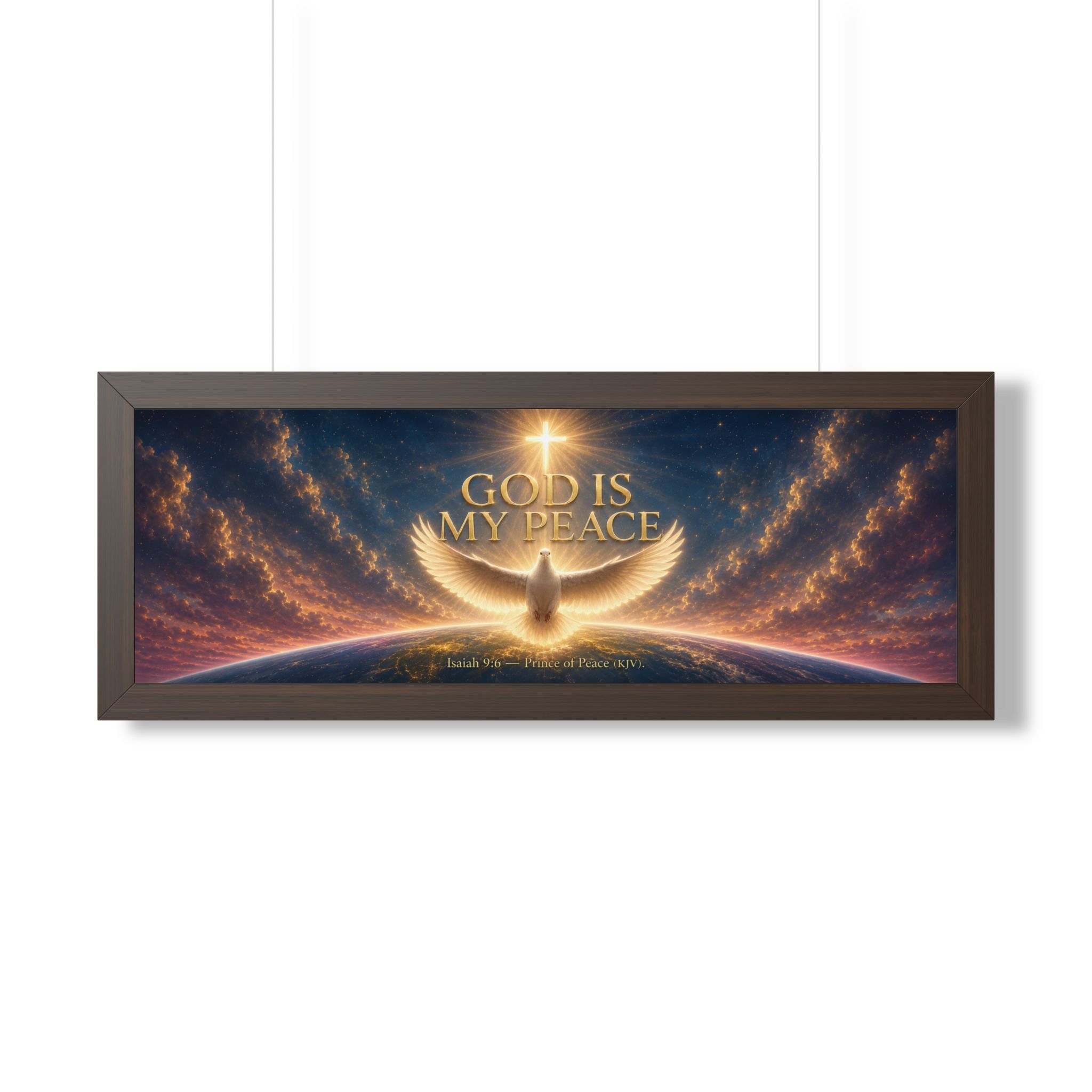 My Peace I Give You Landscape Wall Art | Calming Jesus Christian Decor | Faith Gift - Image 2