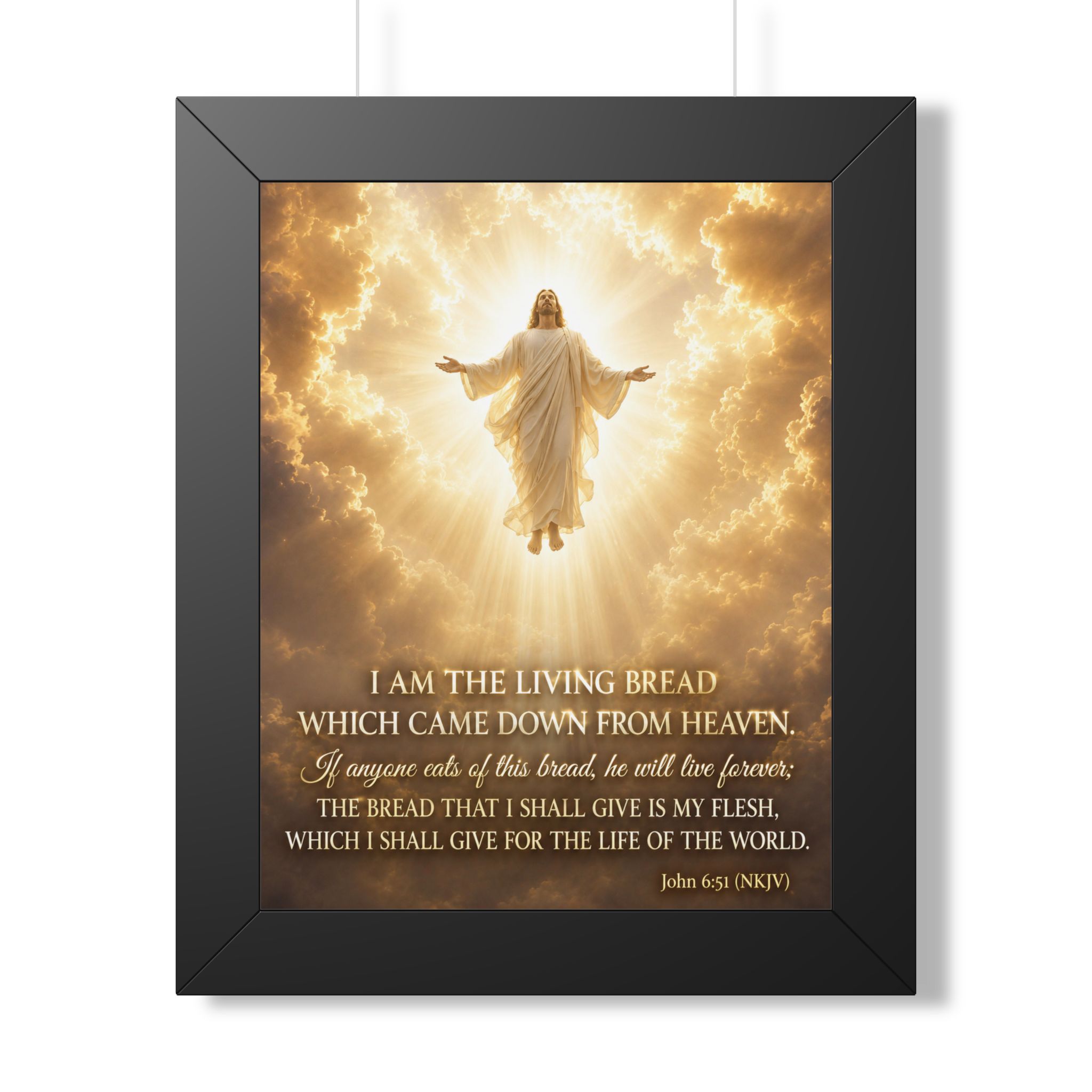 Jesus the Living Bread Portrait Wall Art | Christian Provision & Fellowship Decor | Faith Gift - Image 2