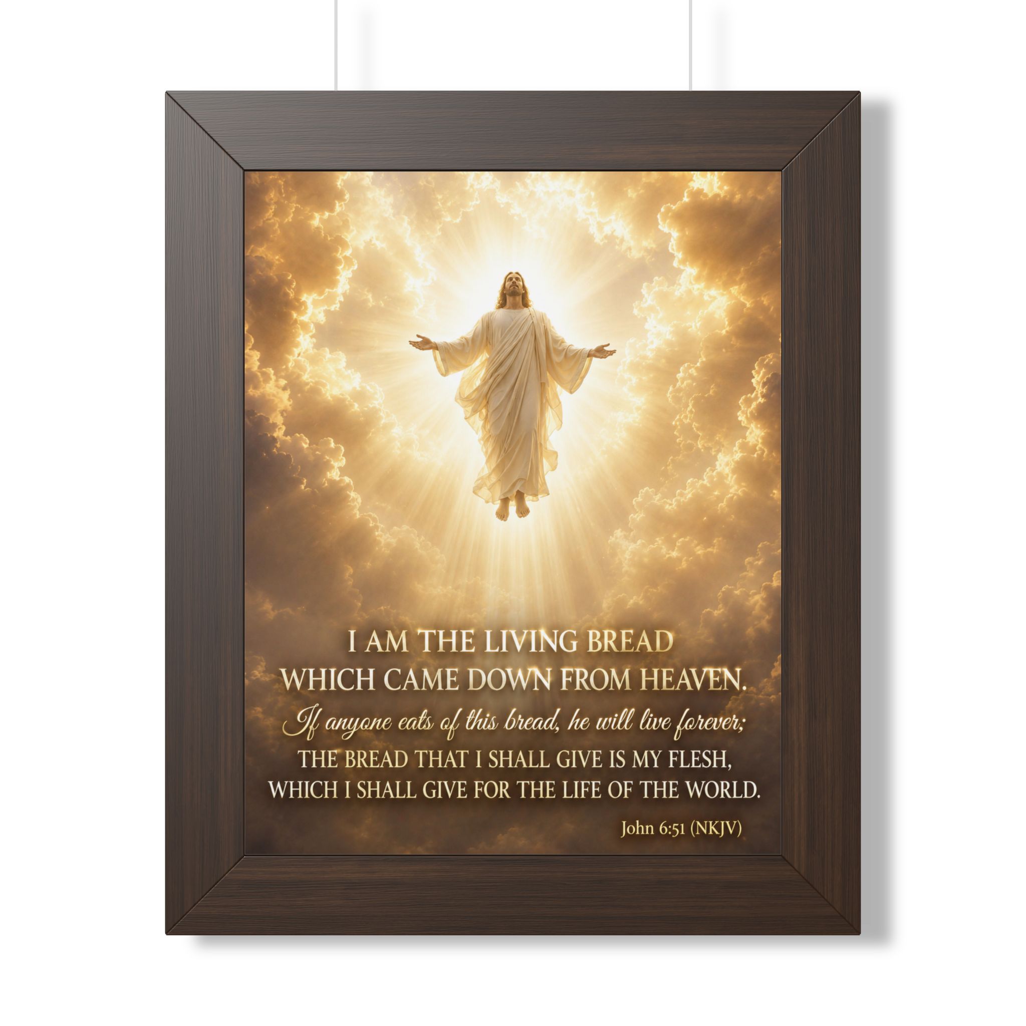 Jesus the Living Bread Portrait Wall Art | Christian Provision & Fellowship Decor | Faith Gift - Image 4