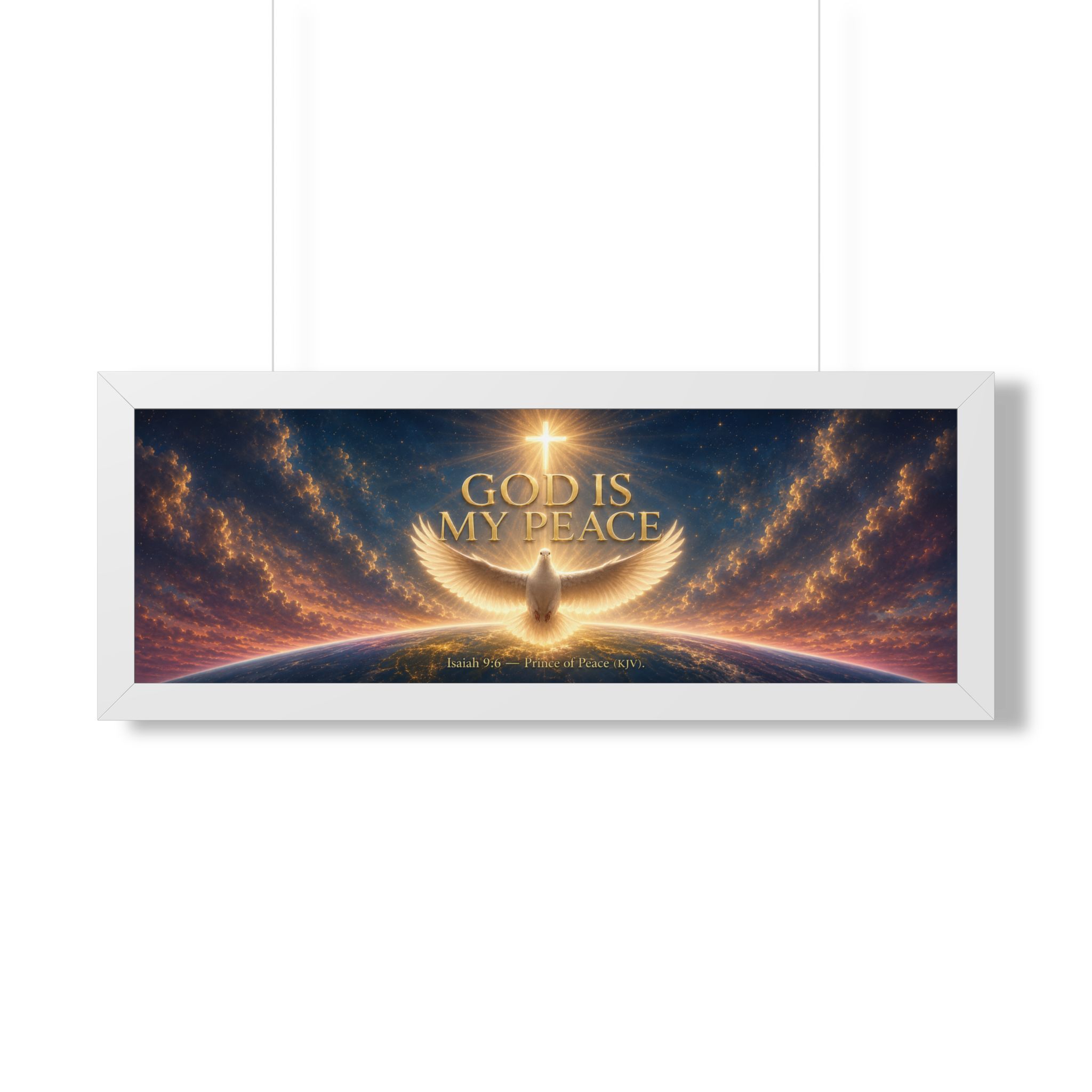 My Peace I Give You Landscape Wall Art | Calming Jesus Christian Decor | Faith Gift - Image 3