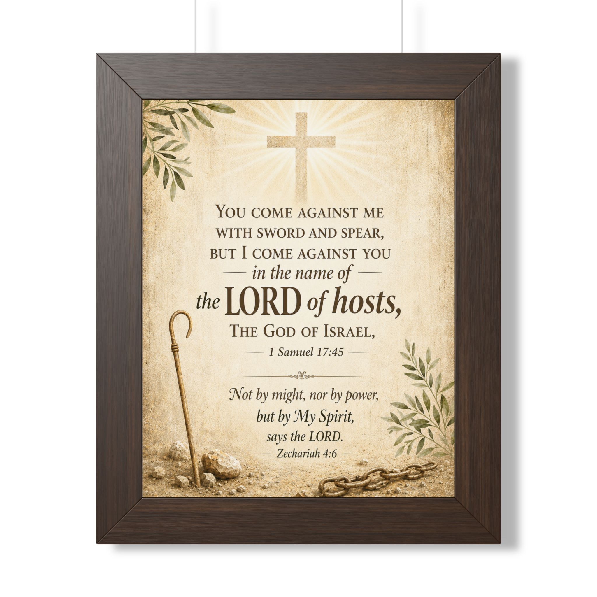 Lord of Hosts Scripture Portrait Wall Art | Powerful Christian Bible Verse Decor | Faith Gift - Image 4