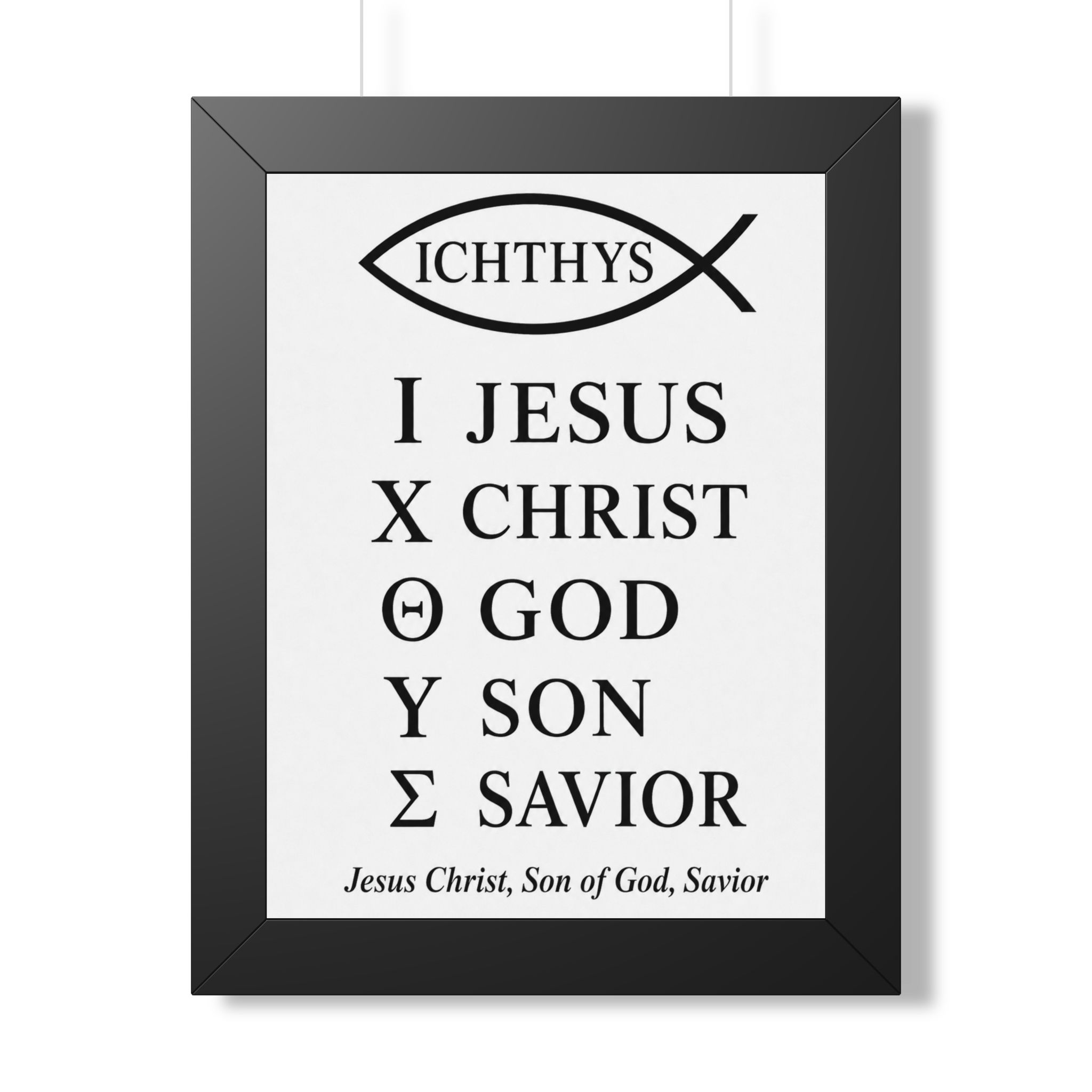 Minimal Ichthys Christian Typography Portrait Wall Art | Modern Faith Wall Decor | Faith Gift - Image 4