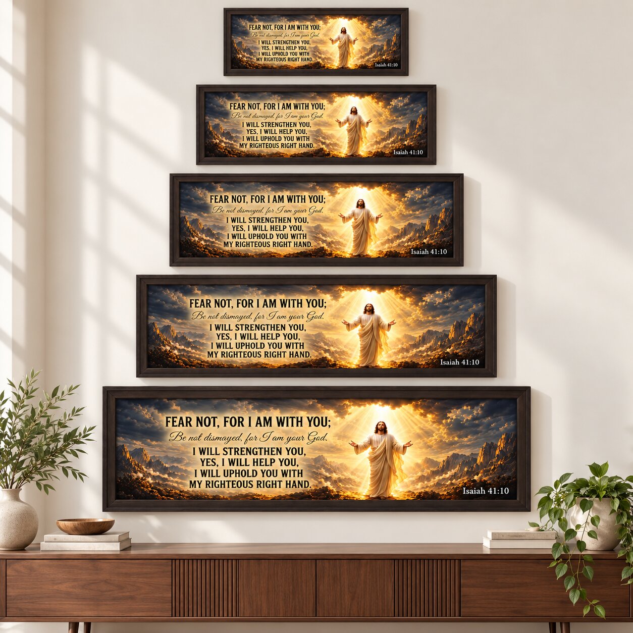 Fear Not Isaiah 41:10 Jesus Landscape Wall Art | Christian Courage & Comfort Decor | Faith Gift - Image 10