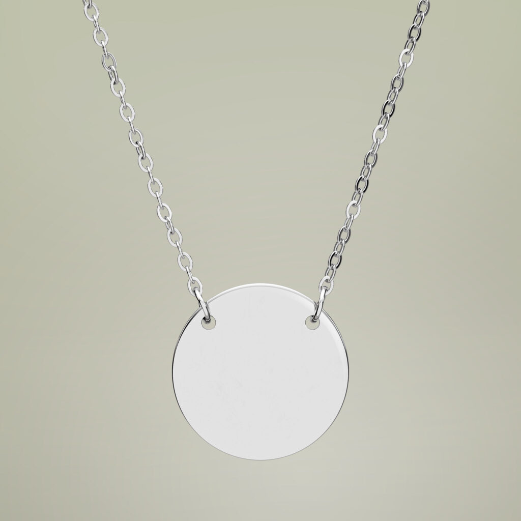 Blank circle necklace — Stainless Steel