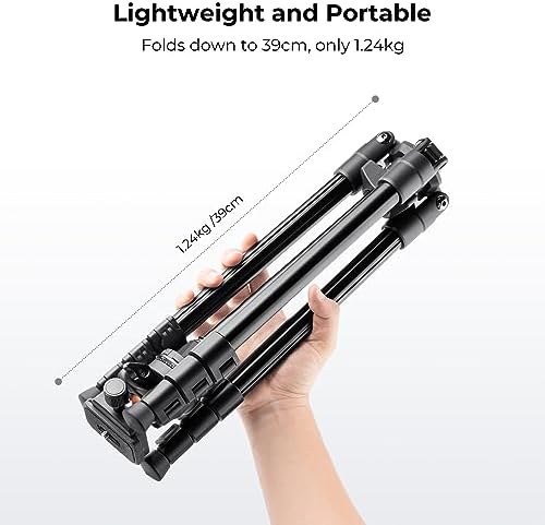 K&F Concept 64 inch/163cm Lightweight Aluminum Travel Camera Tripod - Image 3