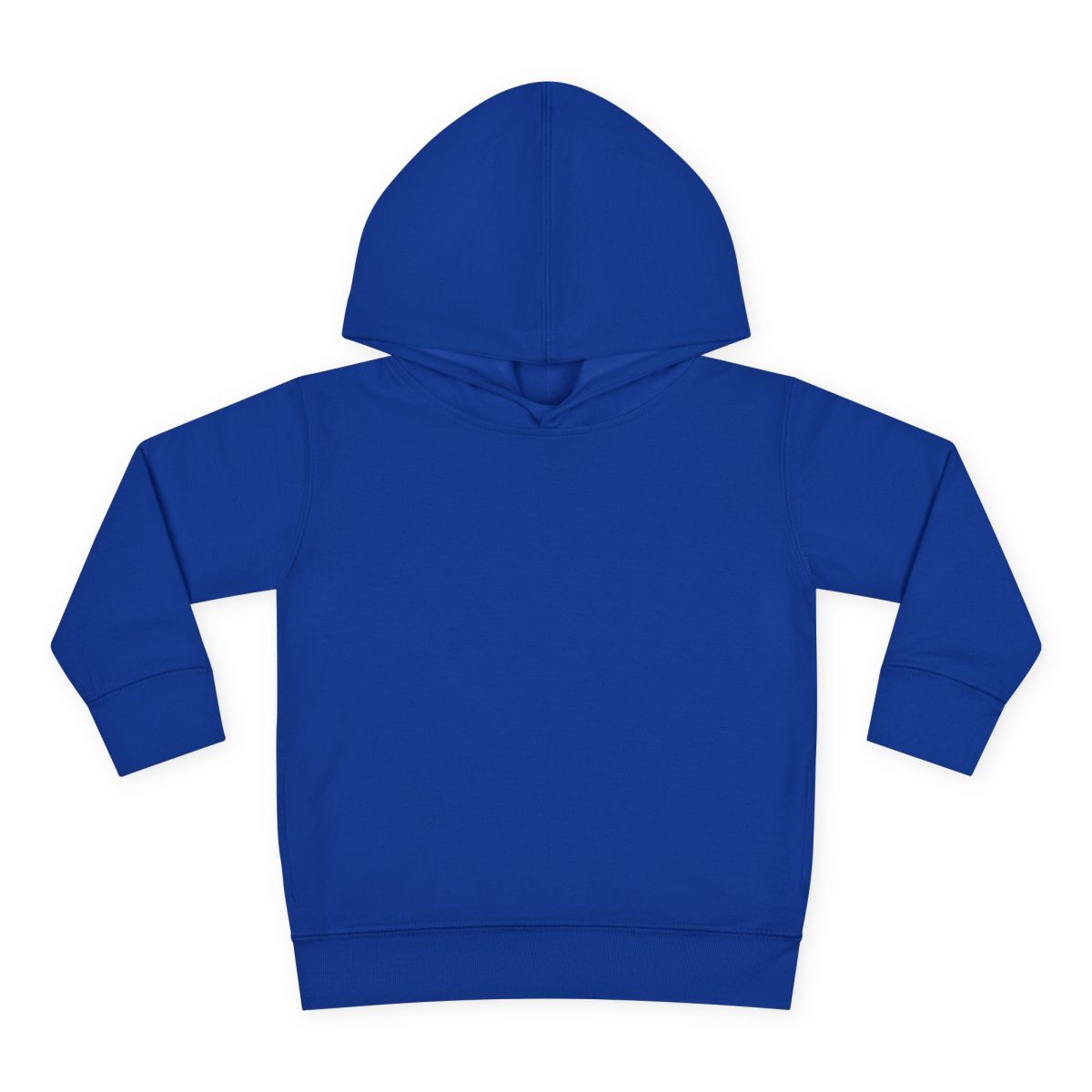 Personalized Toddler Hoodie in Royal, blank front view