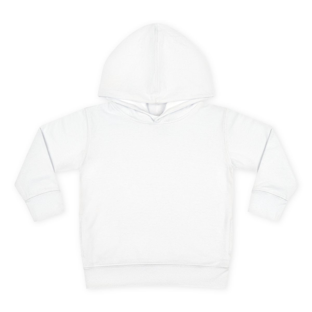 Personalized Toddler Hoodie in White, blank front view