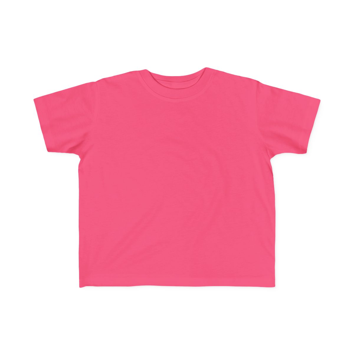 Personalized Toddler Tee in Hot Pink, blank front view