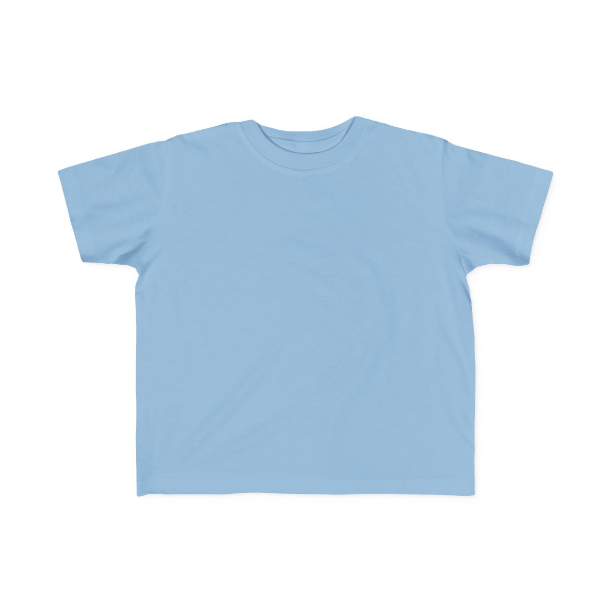Personalized Toddler Tee in Light Blue, blank front view
