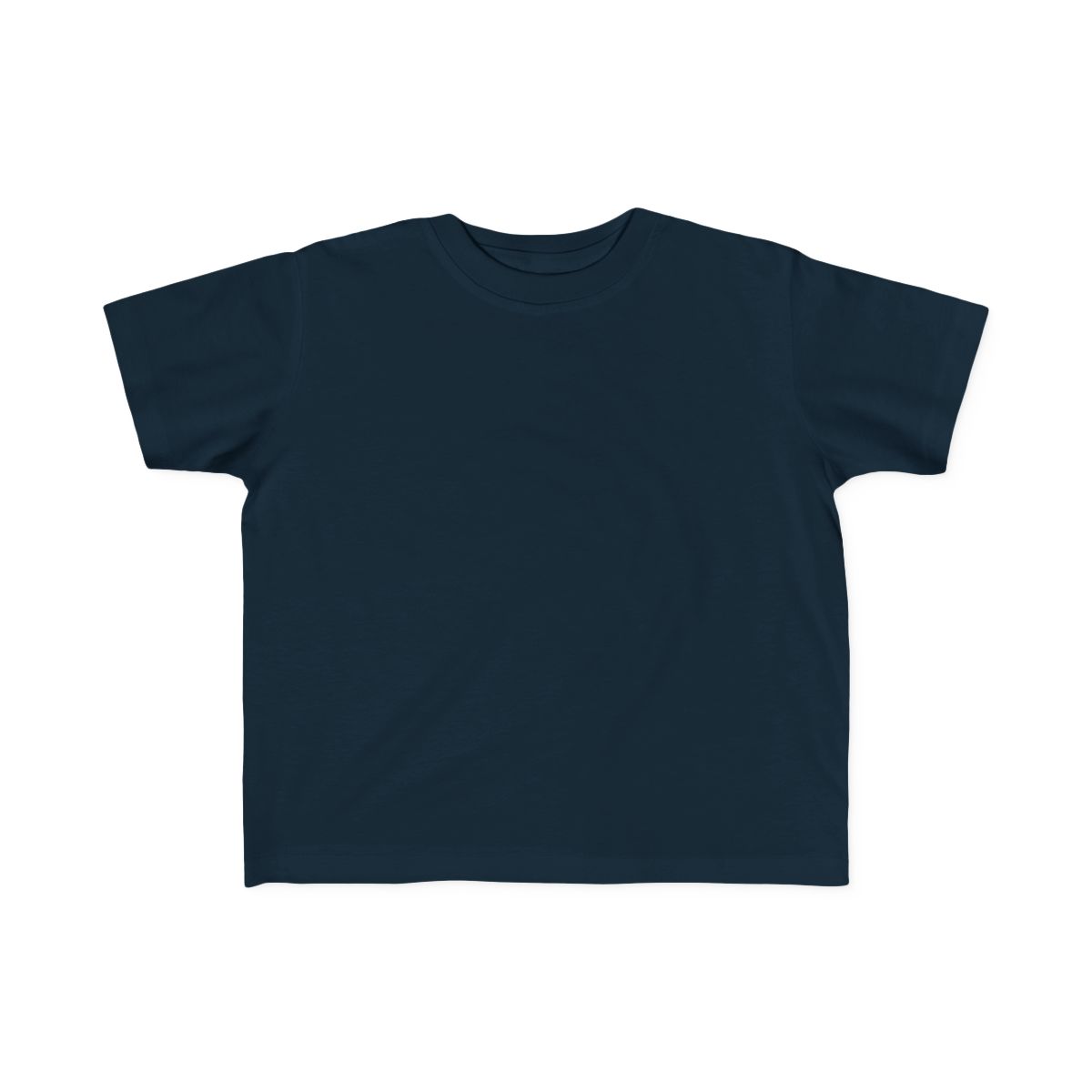 Personalized Toddler Tee in Navy, blank front view