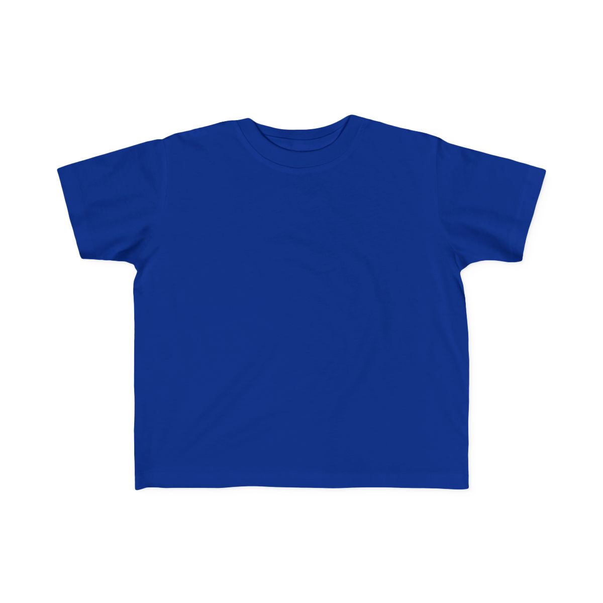 Personalized Toddler Tee in Royal, blank front view
