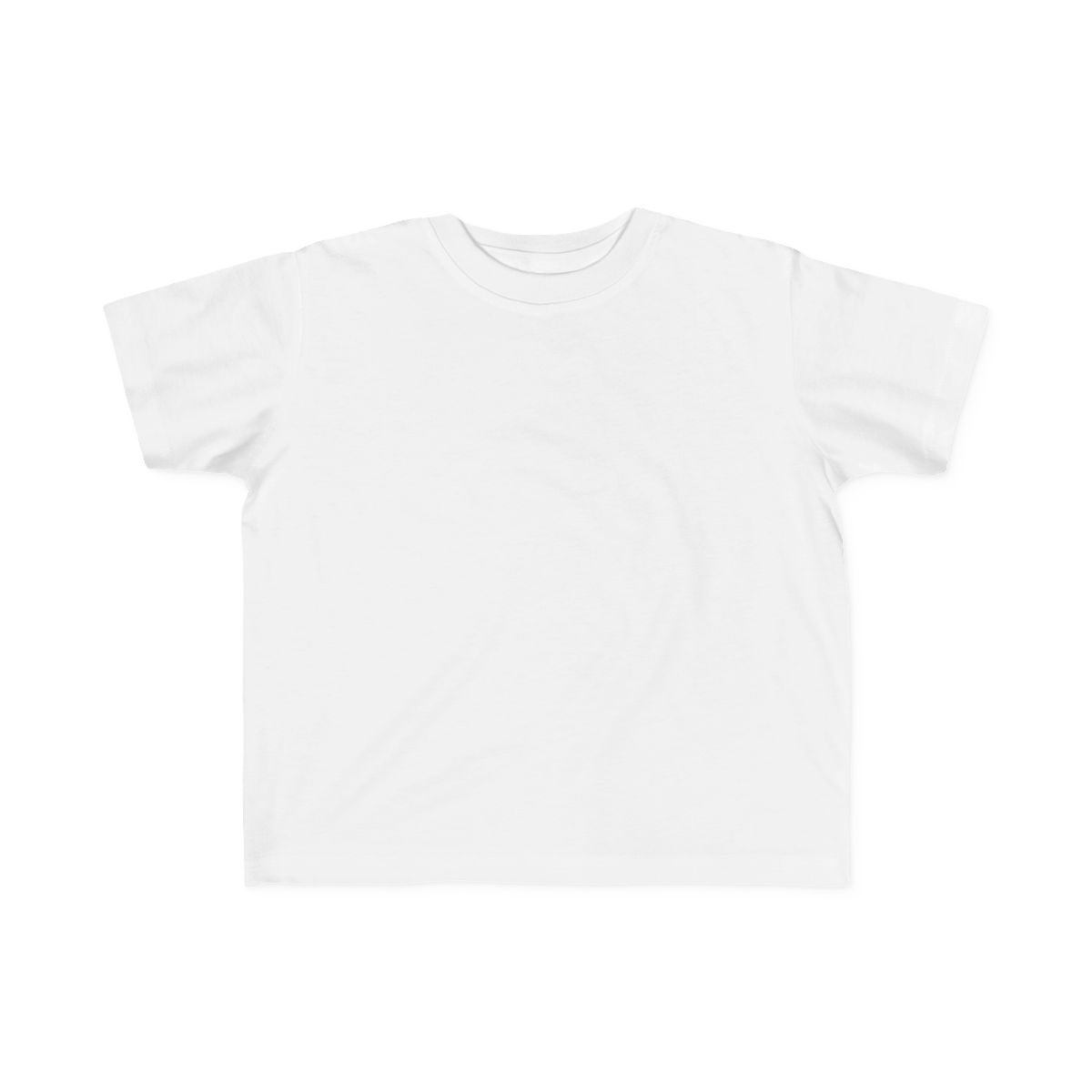 Personalized Toddler Tee in White, blank front view